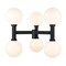 Z-Lite Laurent Outdoor Post Mount Fixture, 6-Light, 39 In.W x 34.5 In.H, Black/Opal 597BP6-BK - alternate 1